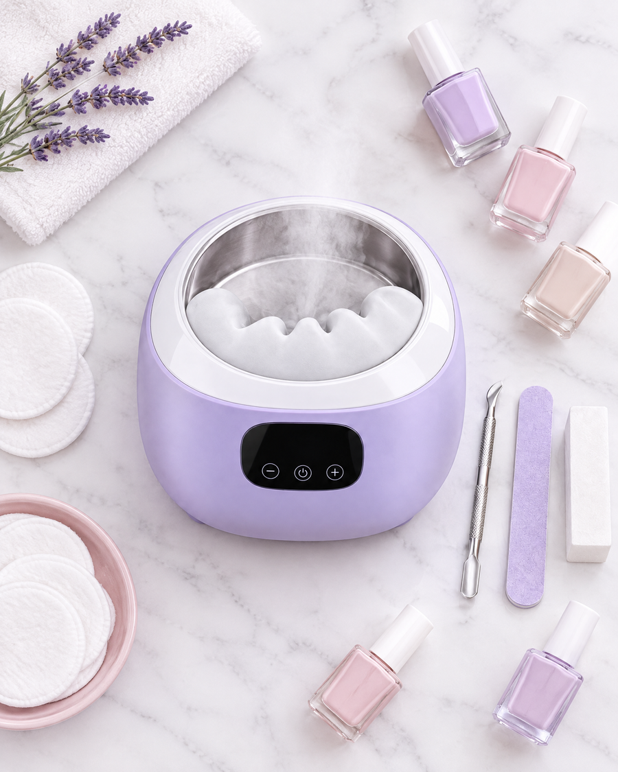 At-home manicure station with the Vikko steam remover